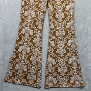 INDUSTRY‎ Anthropologie Pants Women's Small Brown Floral Print Flare Boho Hippie